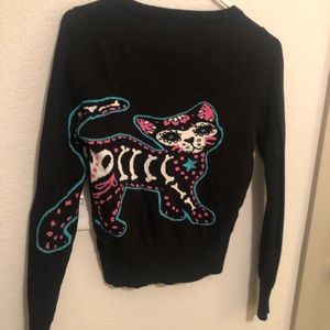 Too Fast Skelekitten cardigan
